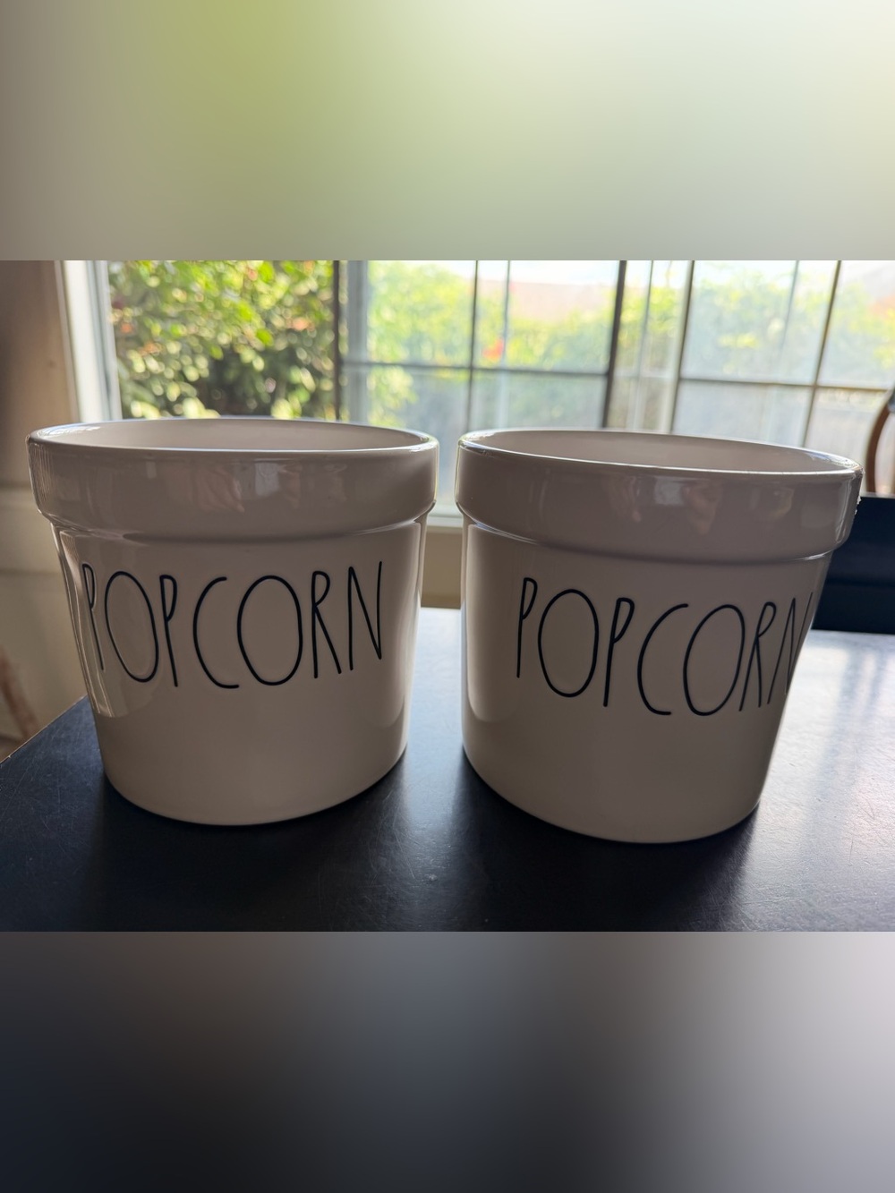 Rae Dunn Ceramic Popcorn & Popcorn Canisters - White